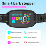 Smart Rechargeable Anti-Barking Dog Collar with HD Display, IP67 Waterproof