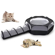 Foldable Cat Tunnel: Comfortable, Hair-Resistant, Space-Saving